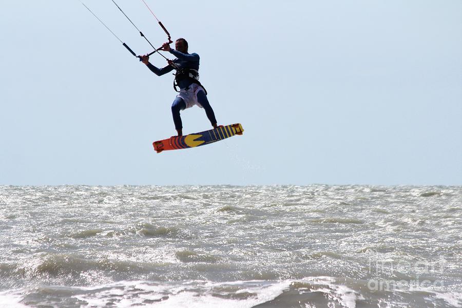 Kite Surfing Photograph by Donn Ingemie