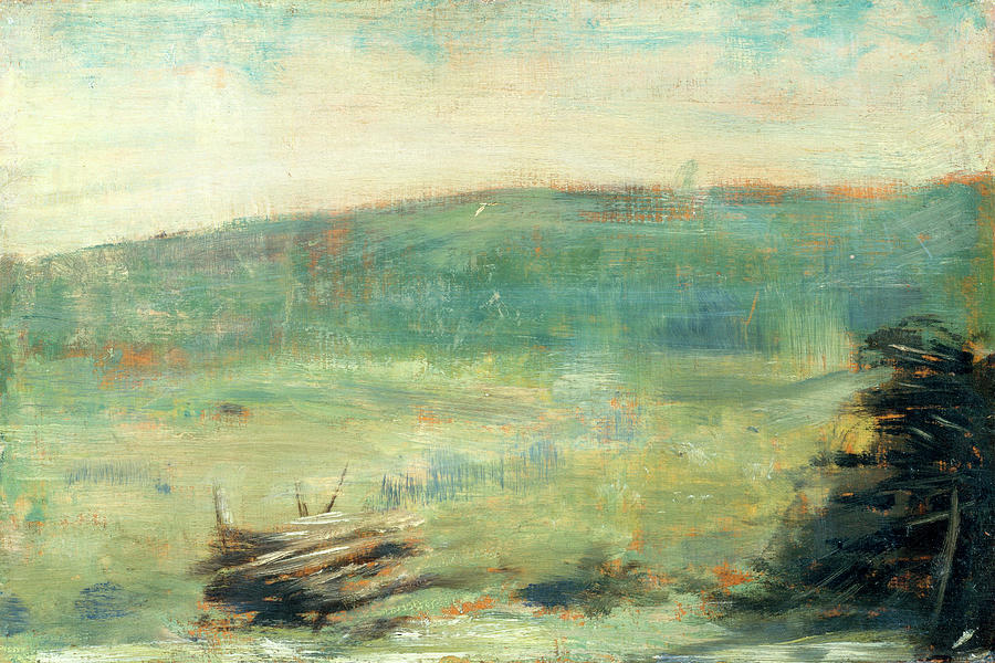 Landscape At Saint-ouen #6 Painting by Georges Seurat