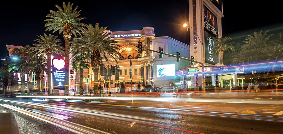 Las Vegas Nevada Evening City Lights And Street Views  #6 Photograph by Alex Grichenko