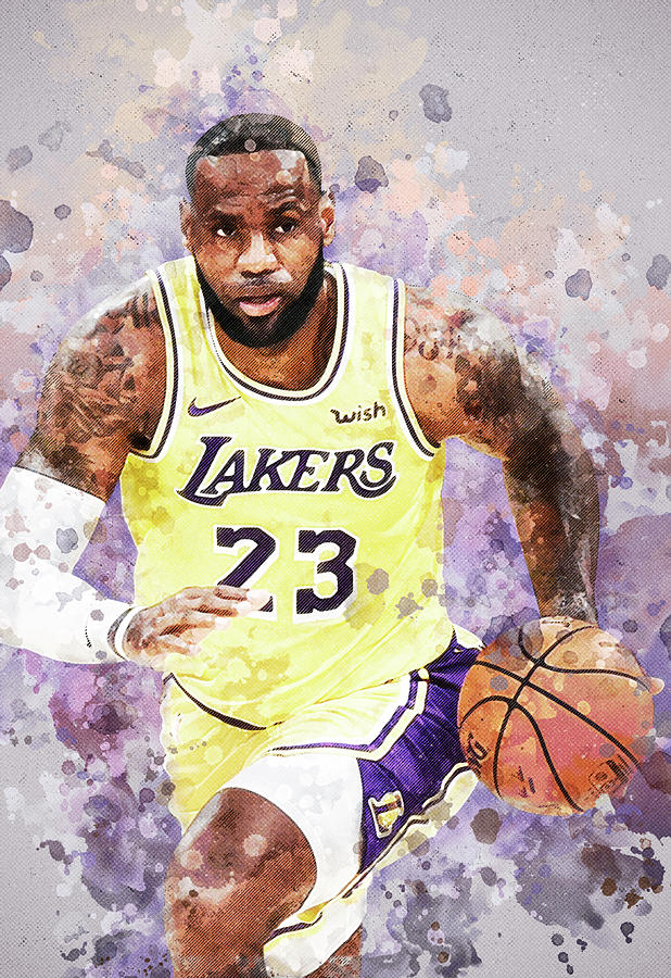 Lebron Raymone James Digital Art by Nadezhda Zhuravleva