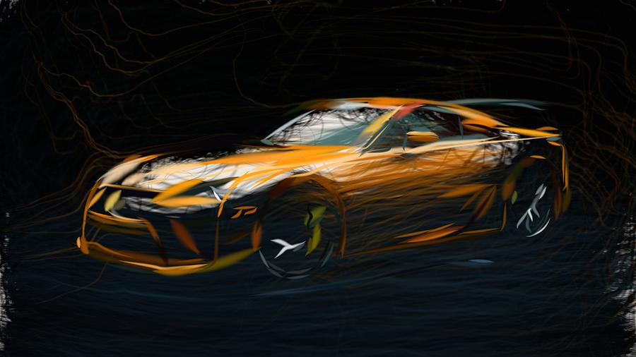 V10 WallArt Textured Oil Painting Effect Download Portrait Lexus LFA JPG,Supercar Digital Decoration Gift Landscape Print SVG
