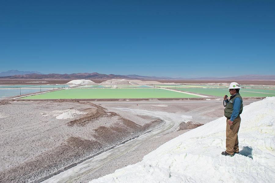 Lithium Evaporation Ponds #6 Photograph by Philippe Psaila/science ...