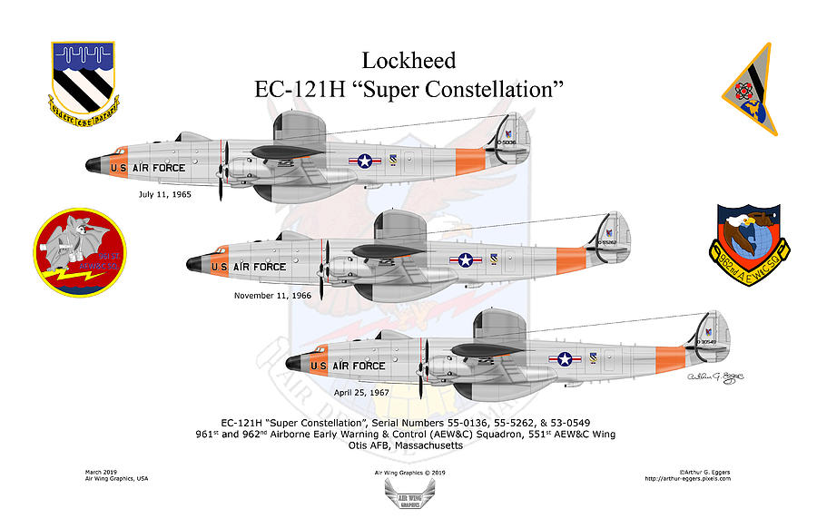 Ill Fated Lockheed EC-121H Super Constellation Digital Art by Arthur Eggers