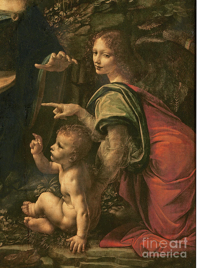 Madonna Of The Rocks Painting by Leonardo Da Vinci