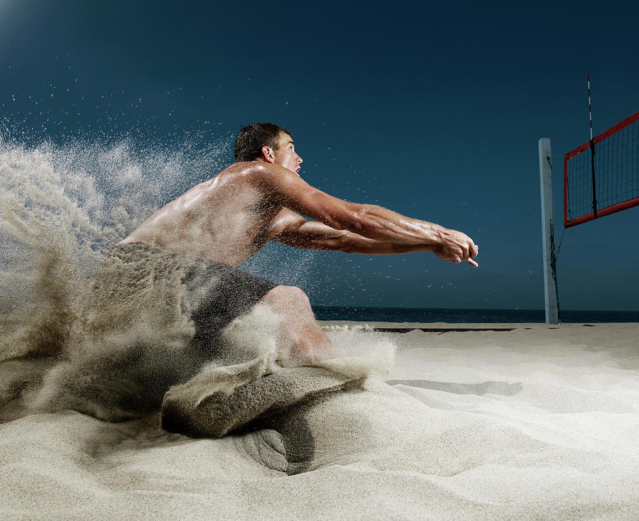 Male Beach Volleyball #6 Photograph by Patrik Giardino
