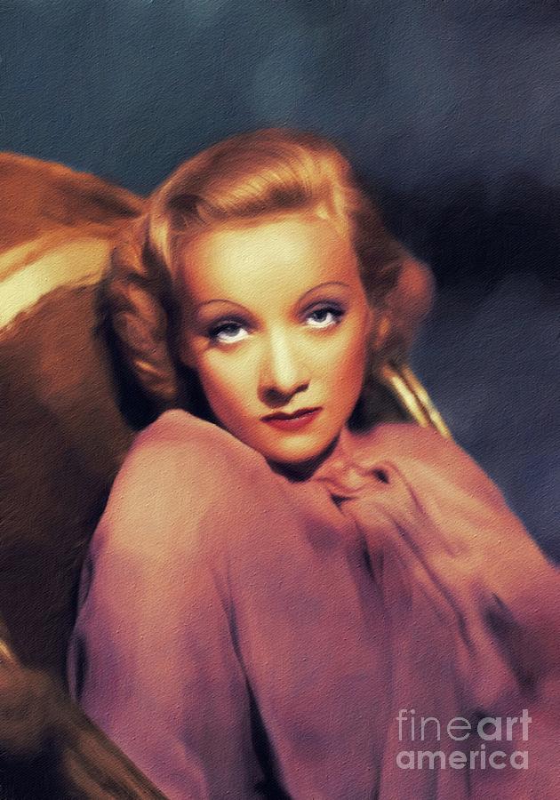 Marlene Dietrich, Vintage Movie Star Painting