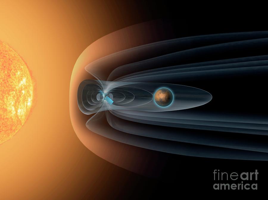 Marss Magnetosphere And Magnetosheath #6 Photograph by Mikkel Juul Jensen / Science Photo Library