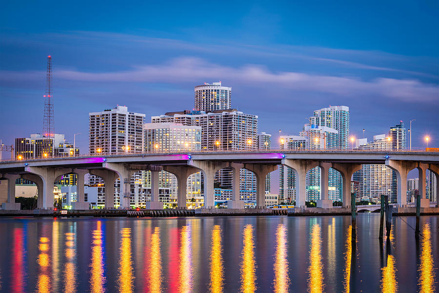 Miami, Florida, Usa Downtown Cityscape Photograph by Sean Pavone - Fine ...