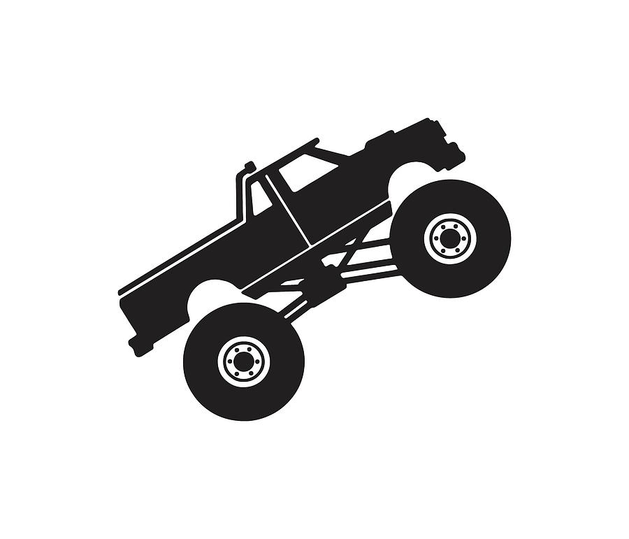 Black And White Drawing - Monster Truck #6 by CSA Images