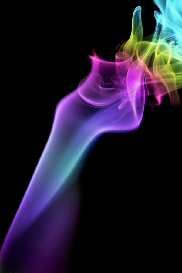 Multicolored Smoke On A Black Background #6 Photograph by Gm Stock Films