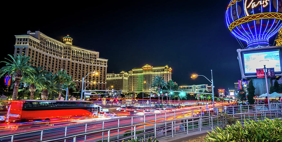 Nightime On Vegas Strip In Las Vegas Nevada #6 Photograph by Alex Grichenko