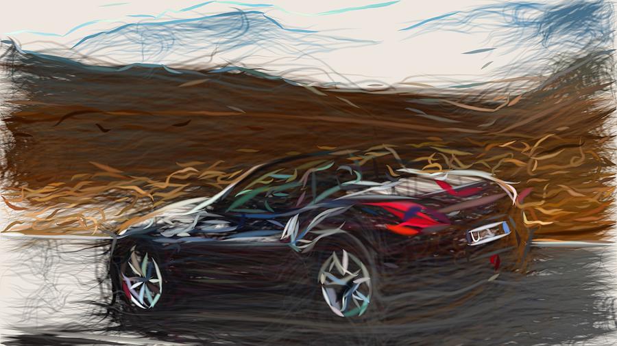 Nissan 370Z Draw #6 Digital Art by CarsToon Concept