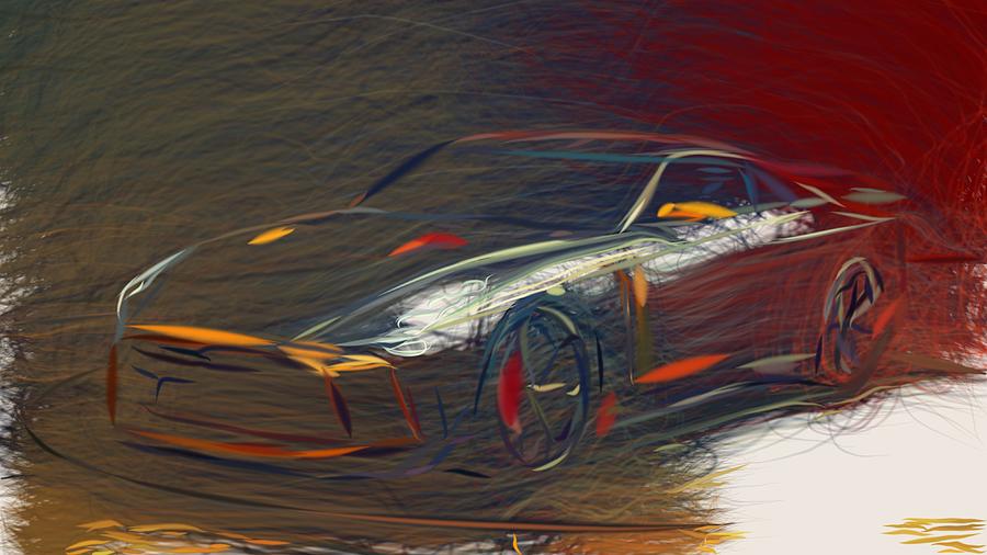 Nissan GT R50 Drawing #7 Digital Art by CarsToon Concept
