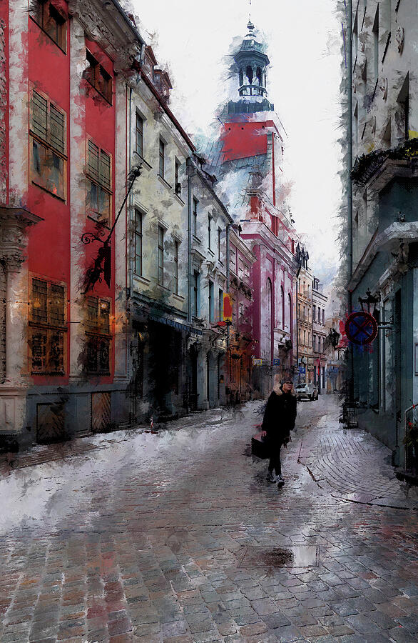 Old Riga feelings Latvia  Mixed Media by Aleksandrs Drozdovs
