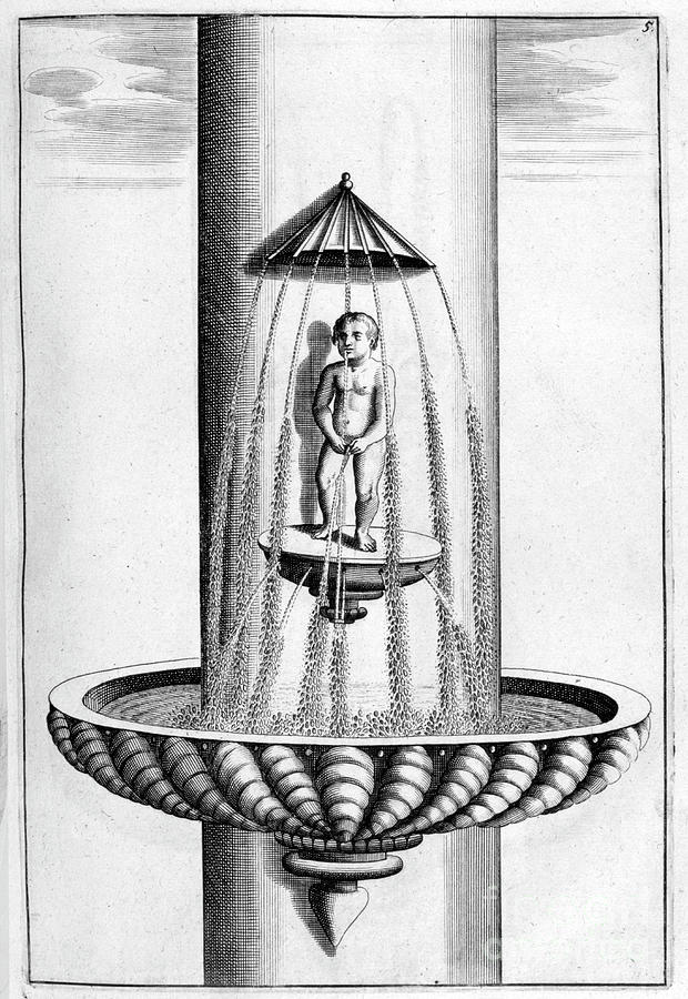 Ornamental Fountain Design, 1664 #6 Drawing by Print Collector