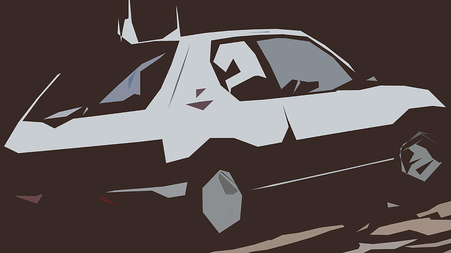 Peugeot 205 GTI Abstract Design #6 Digital Art by CarsToon Concept