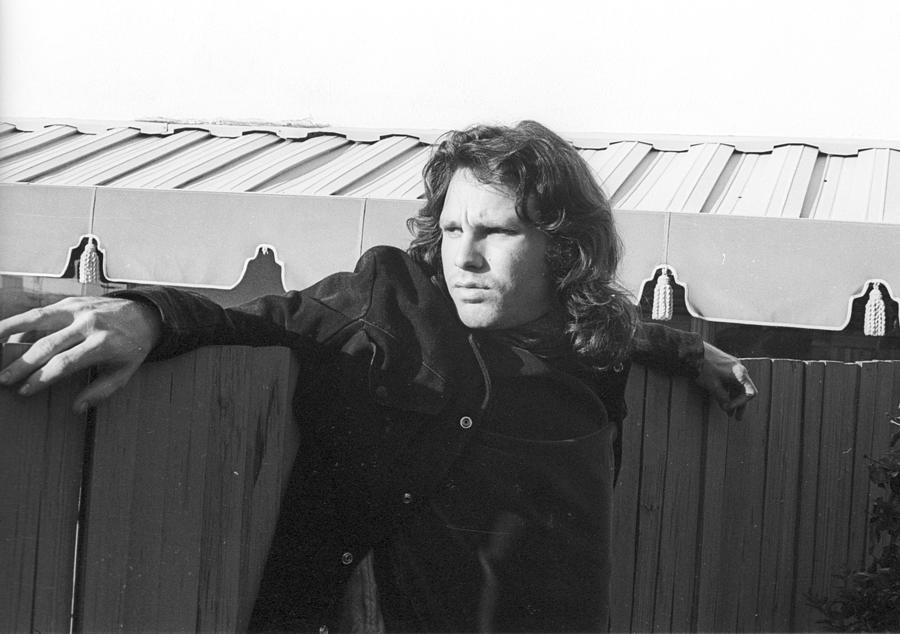 Black And White Photograph - Photo Of Jim Morrison #6 by Michael Ochs Archives