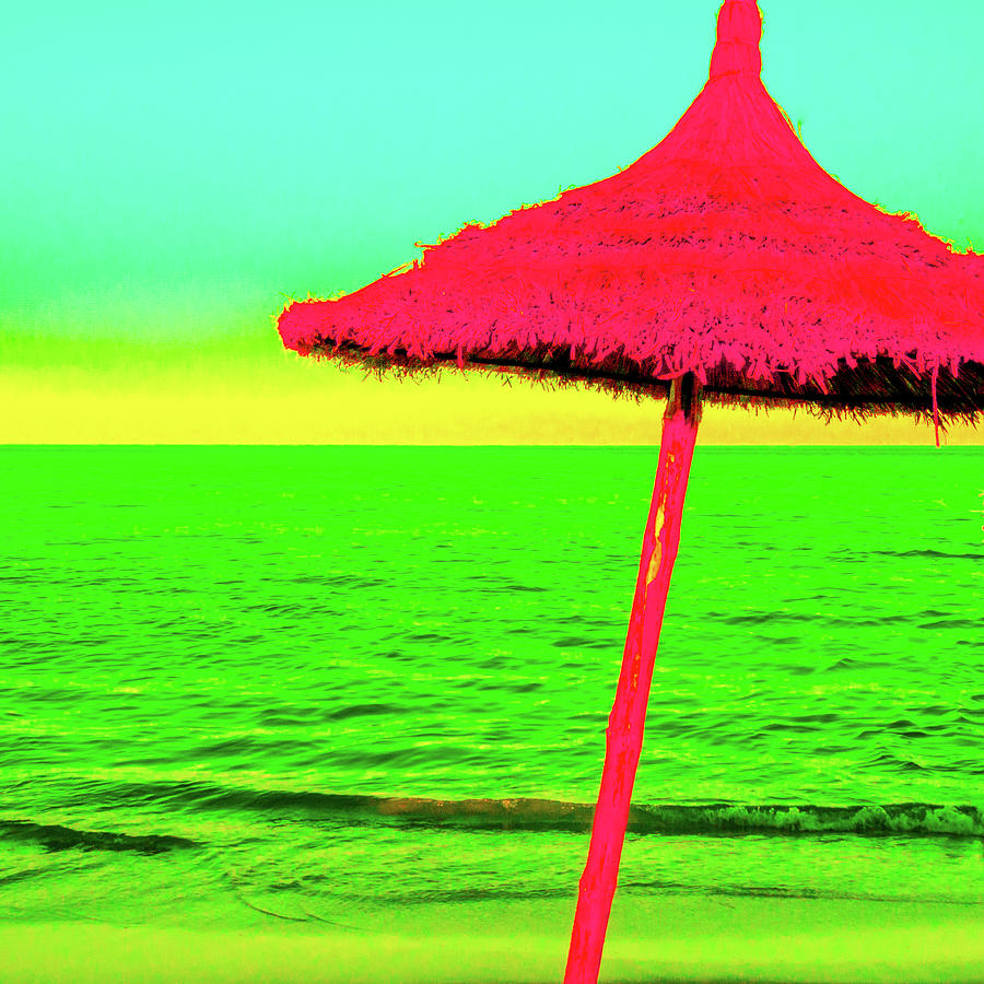 Pop Art Beach Umbrella by Le Comp Pop Art Beach Umbrella by Le Comp