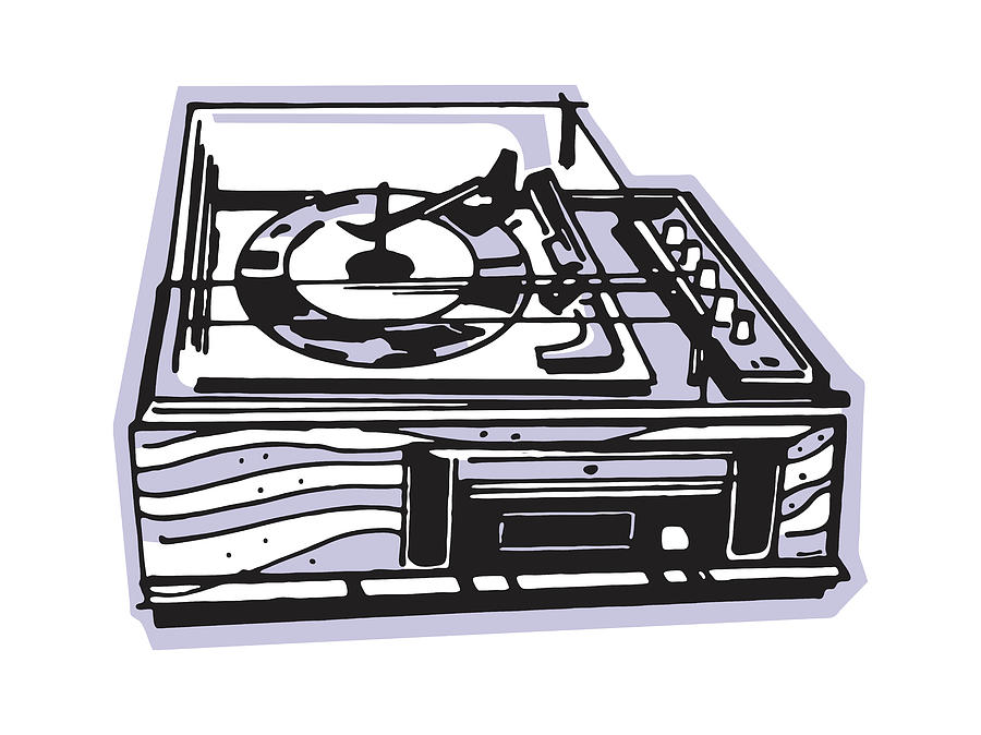 Music Drawing - Record Player #6 by CSA Images