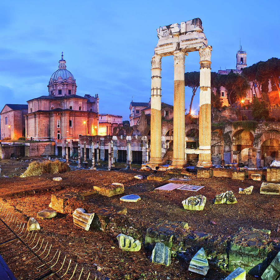 Rome, Roman Forum, Italy #6 Digital Art by Luigi Vaccarella