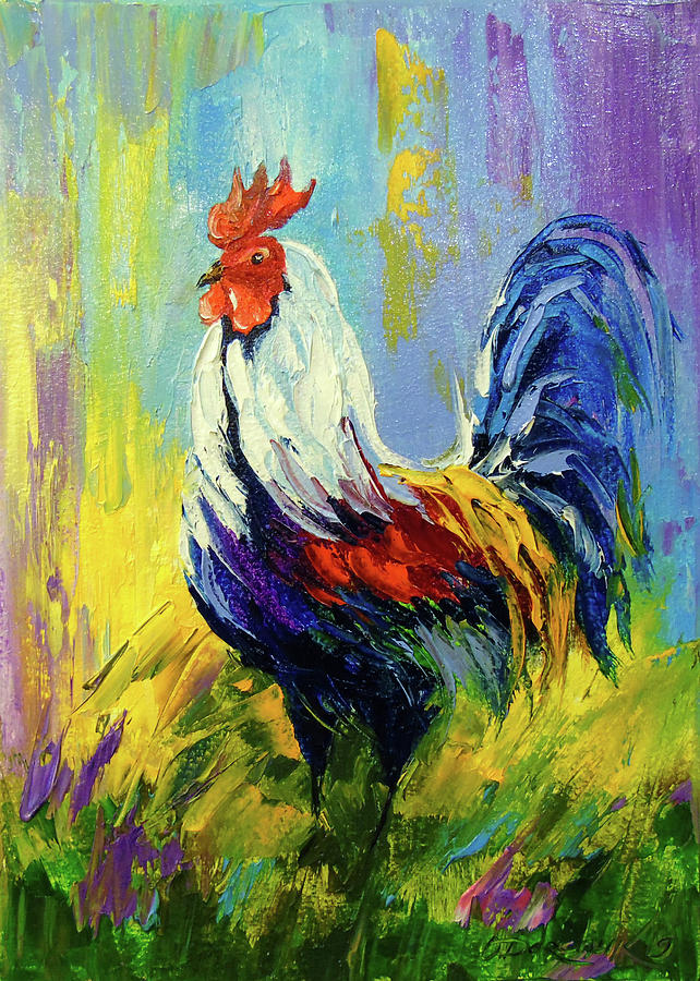 Rooster Painting by Olha Darchuk - Fine Art America