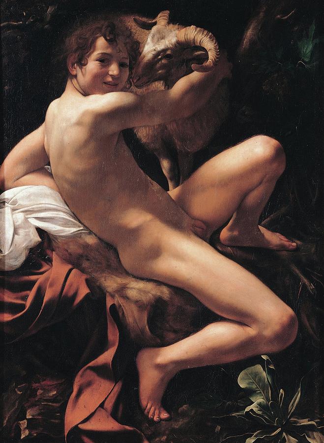 Caravaggio Painting - Saint John The Baptist by Caravaggio
