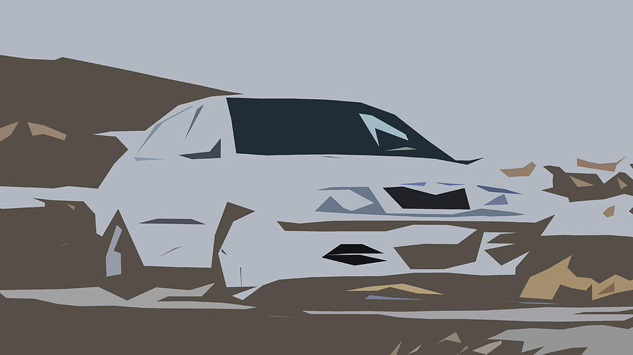 Skoda Octavia RS Abstract Design #6 Digital Art by CarsToon Concept