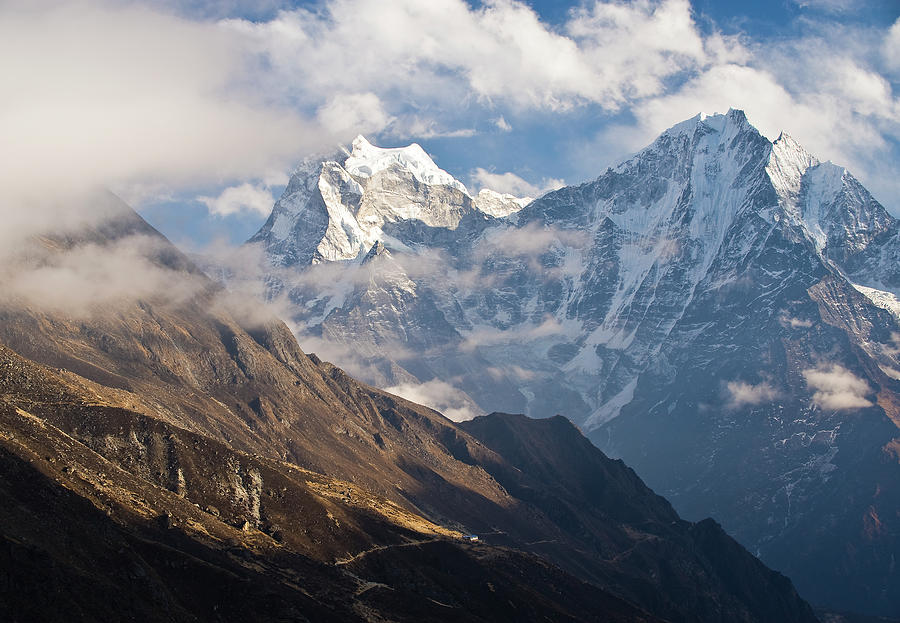 Snowy Mountains Overlooking Valley by Cultura Exclusive/ben Pipe ...