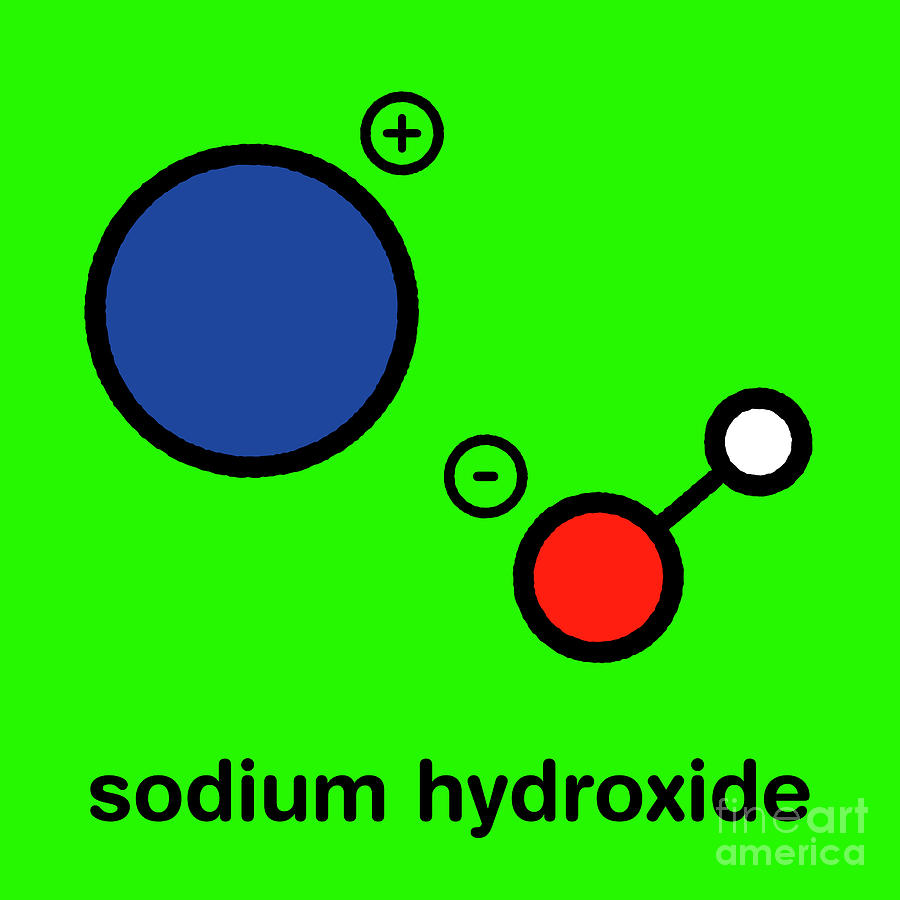 Sodium Hydroxide Chemical Structure Photograph by Molekuul/science ...