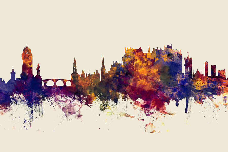 Stirling Scotland Skyline #6 Digital Art by Michael Tompsett
