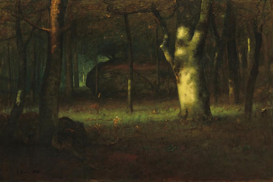 Sunset In The Woods Painting By George Inness
