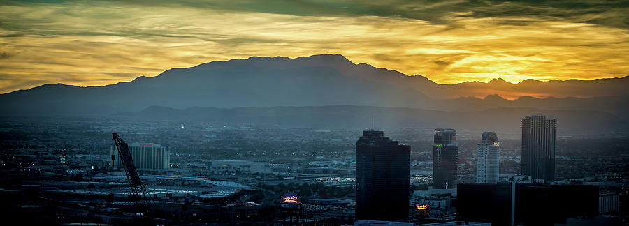 Sunset Over Red Rock Canyon Near Las Vegas Nevada Photograph