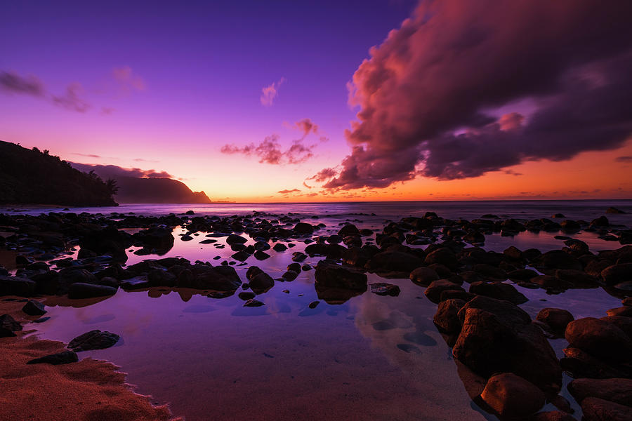 Sunset Over The Na Pali Coast Photograph by Russ Bishop - Fine Art America