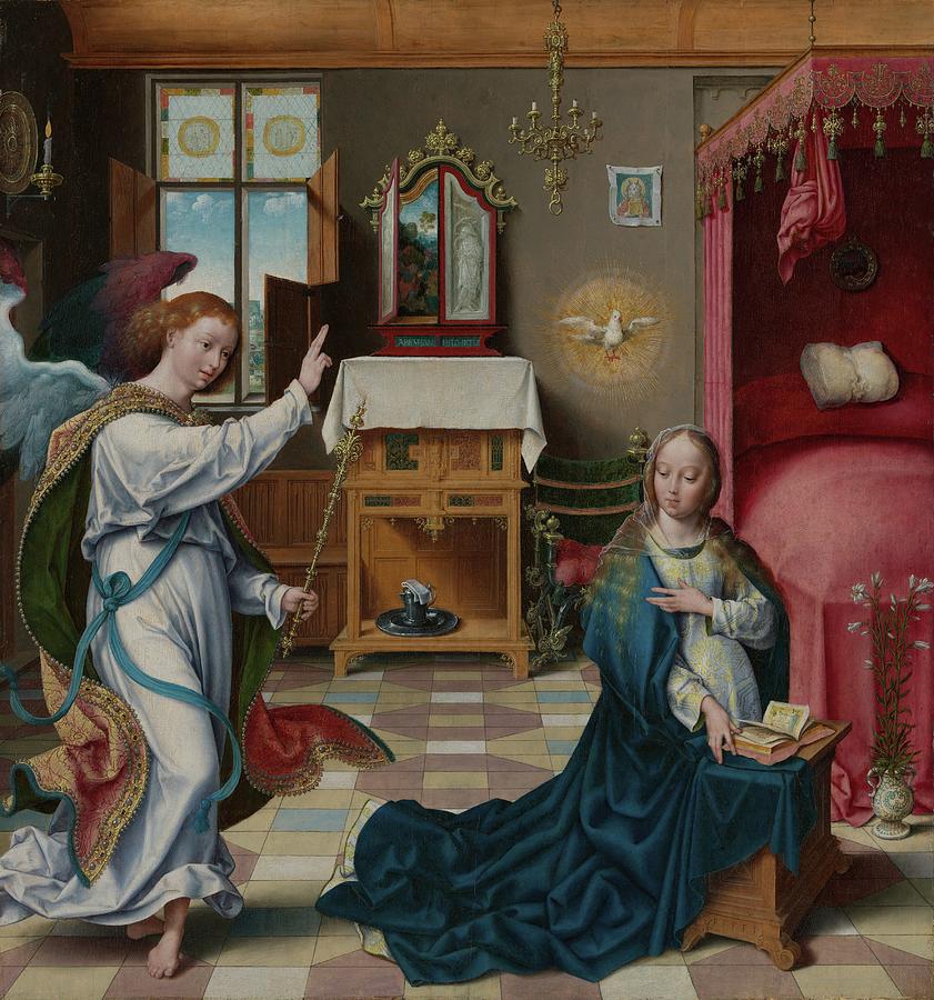 The Annunciation Painting by Joos Van Cleve