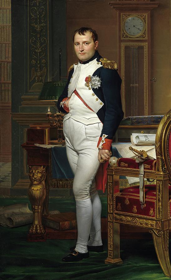 Jacques Louis David Painting - The Emperor Napoleon In His Study At The Tuileries by Jacques Louis David