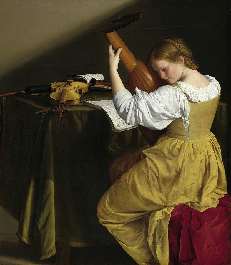 The Lute Player Painting by Orazio Gentileschi - Fine Art America