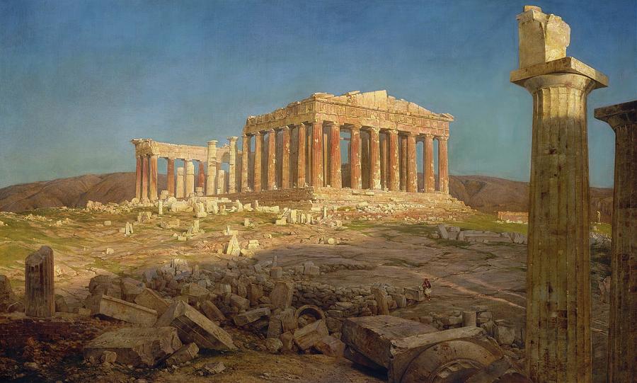 Architecture Painting - The Parthenon by Frederic Edwin Church
