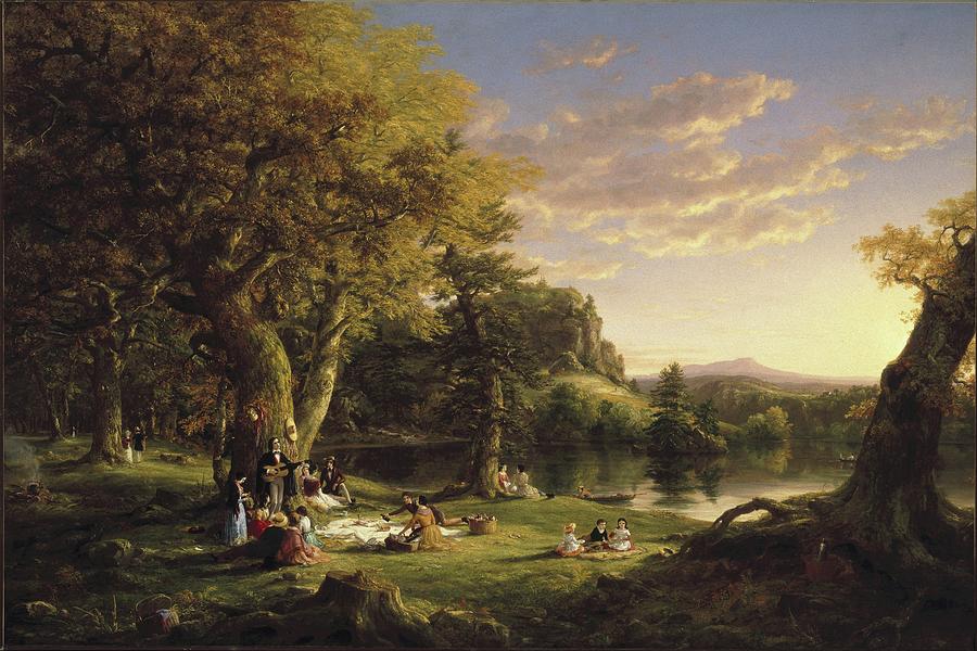 Thomas Cole Painting - The Pic-nic by Thomas Cole