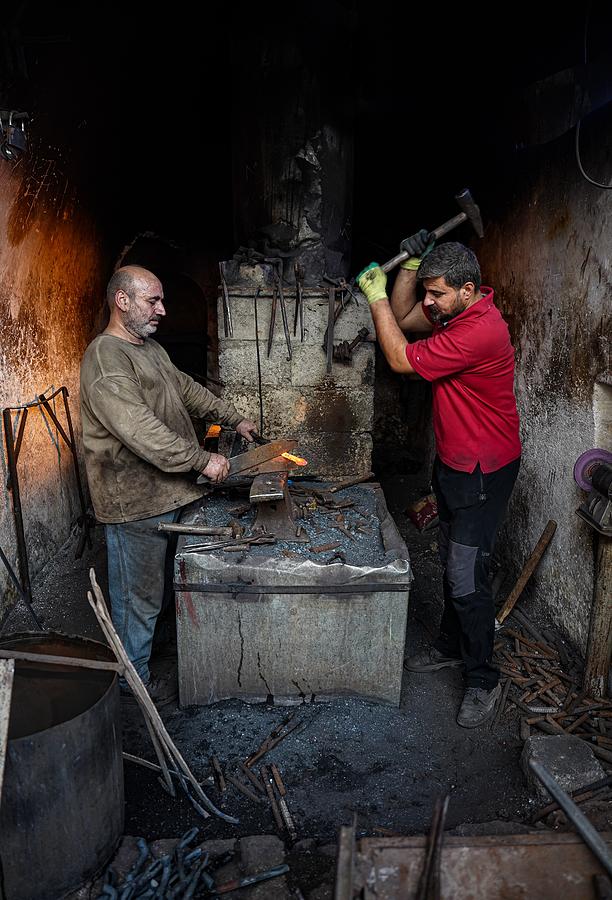 Work Photograph - The Traditional Blacksmithing Profession In The City Of Mosul #6 by Bashar Alsofey
