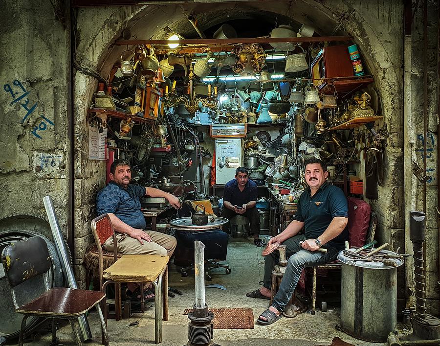 Work Photograph - The Traditional Coppersmith Profession In The City Of Mosul #6 by Bashar Alsofey
