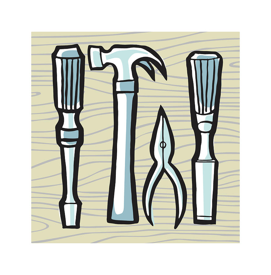 Pliers Drawing - Tools #6 by CSA Images