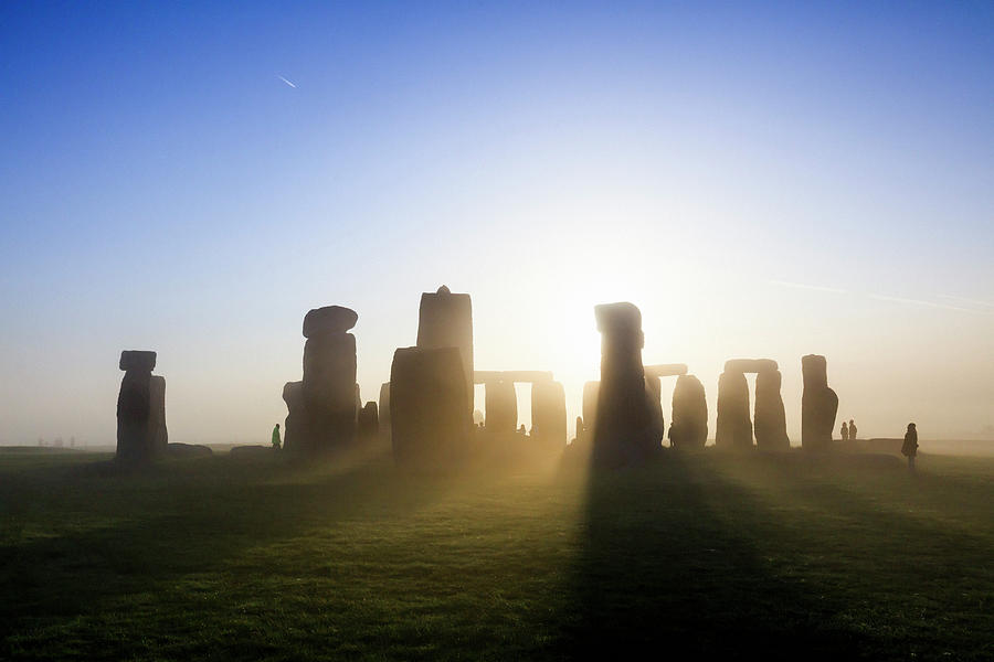 United Kingdom, England, Wiltshire, Great Britain, British Isles, Stonehenge, Stonehenge Stone Circle At Sunrise #6 Digital Art by Maurizio Rellini