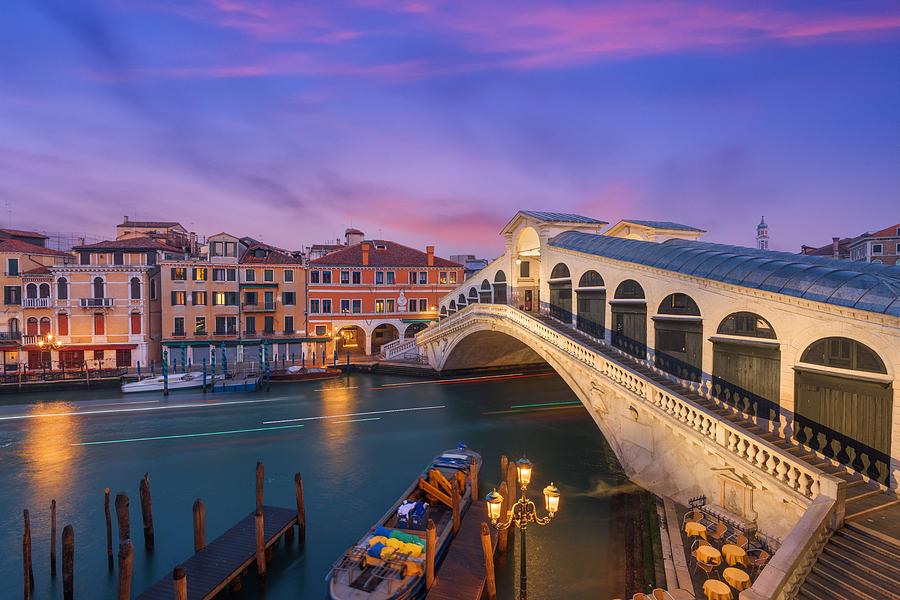Architecture Photograph - Venice, Italy At The Rialto Bridge #6 by Sean Pavone