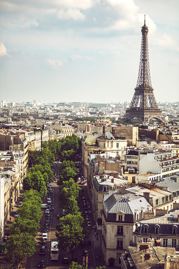 View of Eiffel Tower in Paris, France by Eduardo Huelin View of Eiffel Tower in Paris, France by Eduardo Huelin