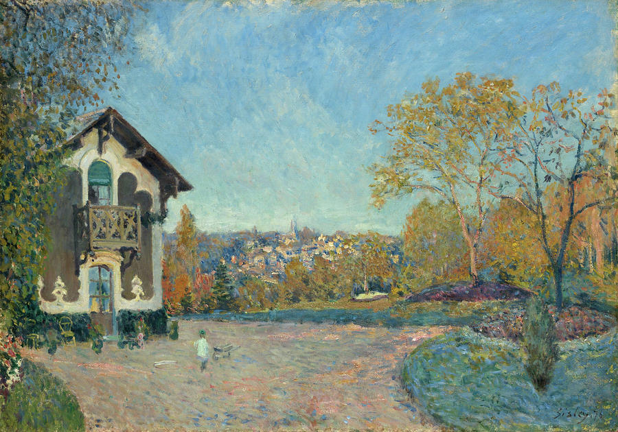 Alfred Sisley Painting - View of Marly-le-Roi from Coeur-Volant #6 by Alfred Sisley