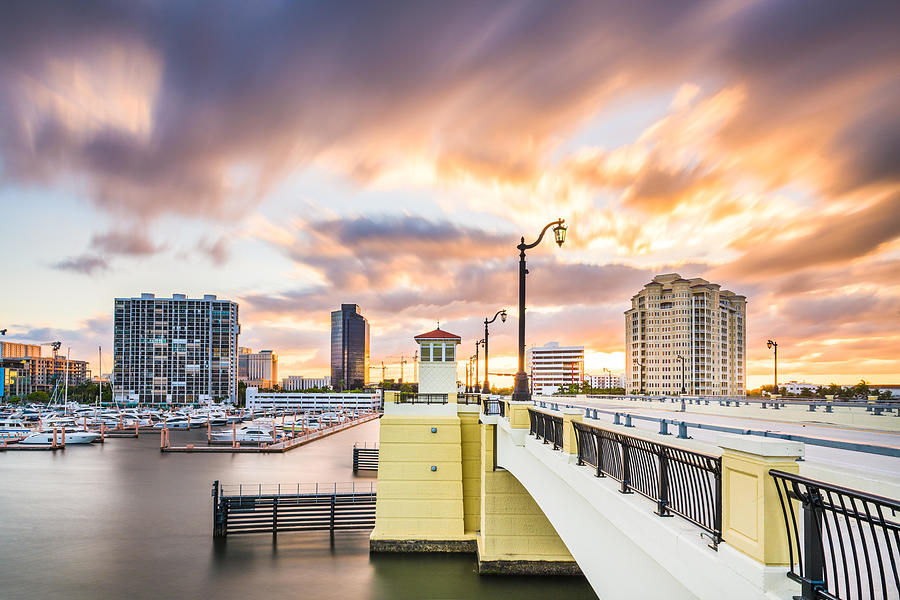 Architecture Photograph - West Palm Beach, Florida, Usa Skyline #6 by Sean Pavone