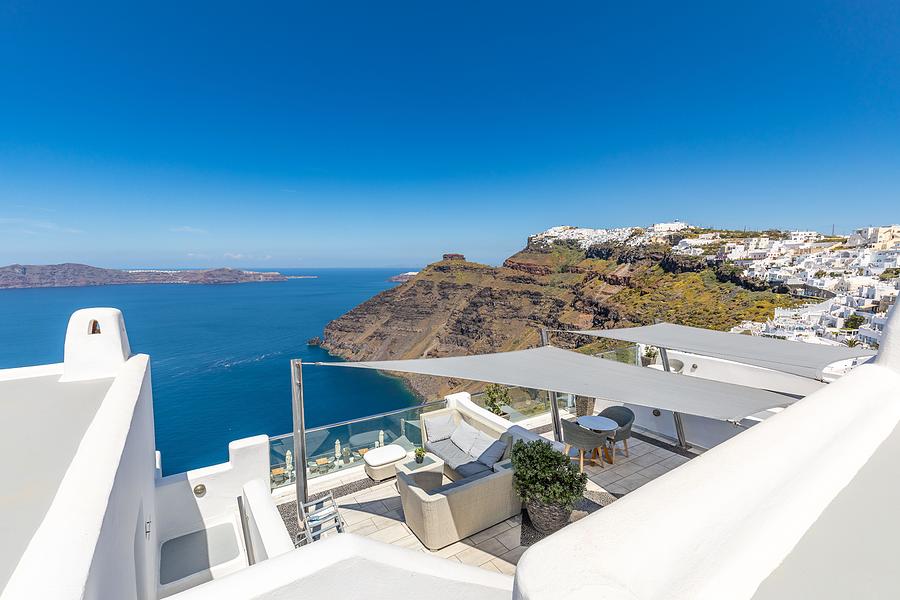 Greek Photograph - White Architecture On Santorini Island #6 by Levente Bodo