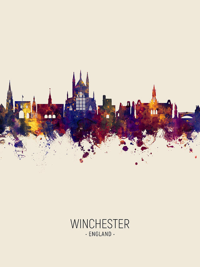 Winchester England Skyline #6 Digital Art by Michael Tompsett