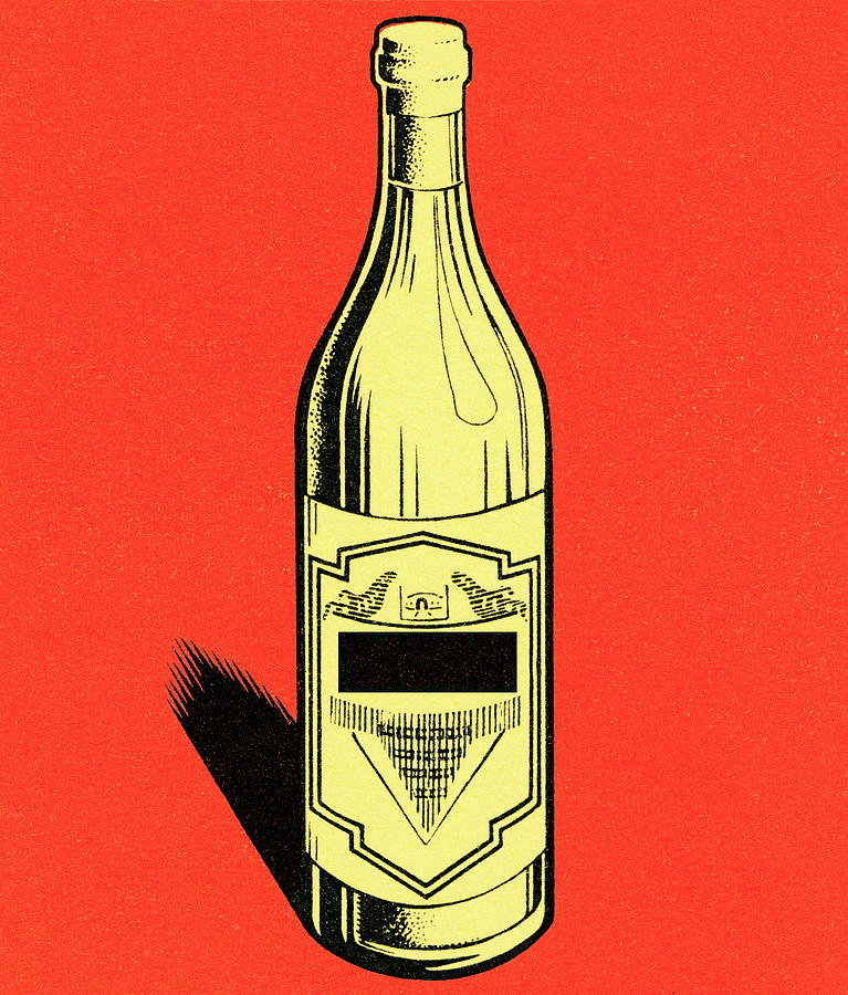 Vintage Drawing - Wine #6 by CSA Images