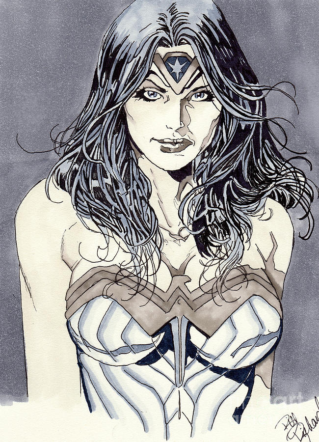 Justice League Original Production Drawing: Wonder Woman – Clampett Studio